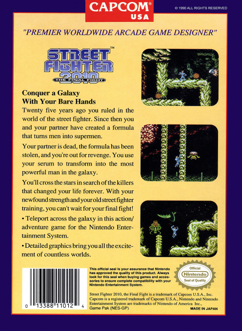 2010 Street Fighter box art for Famicom
